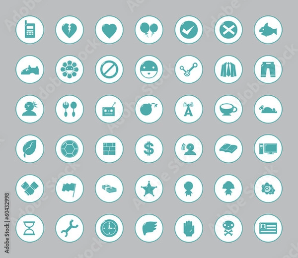 Fototapeta miscellaneous symbol  icon set  for web and mobile #02