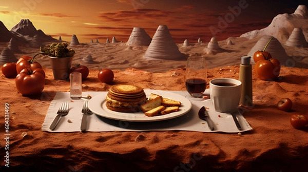 Fototapeta First Meal on mars