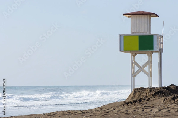Obraz lifeguard tower on the beach