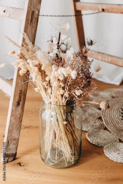 Obraz Trockenblumen in Vase 
