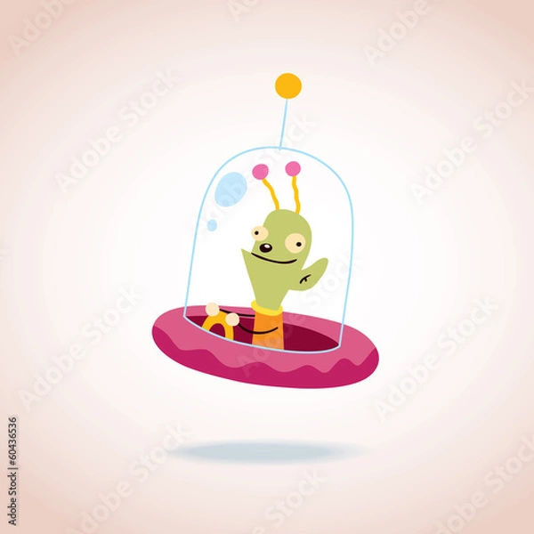 Fototapeta cute alien character