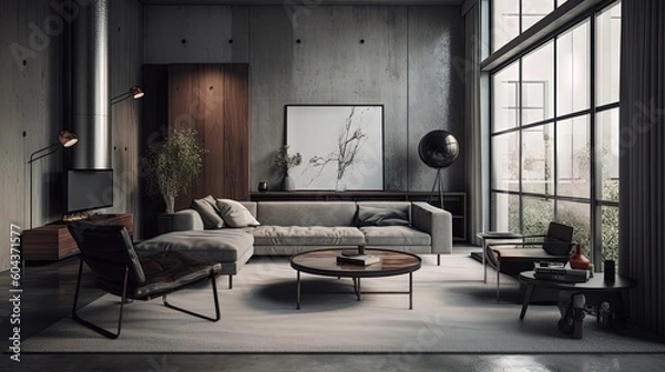 Obraz modern interior design - generative AI