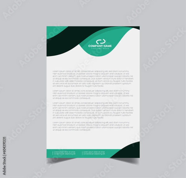 Fototapeta corporate modern letterhead design template, stationery design template