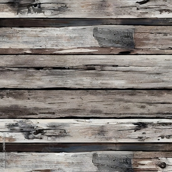 Fototapeta Vintage driftwood texture plank background. wooden texture. Generative AI
