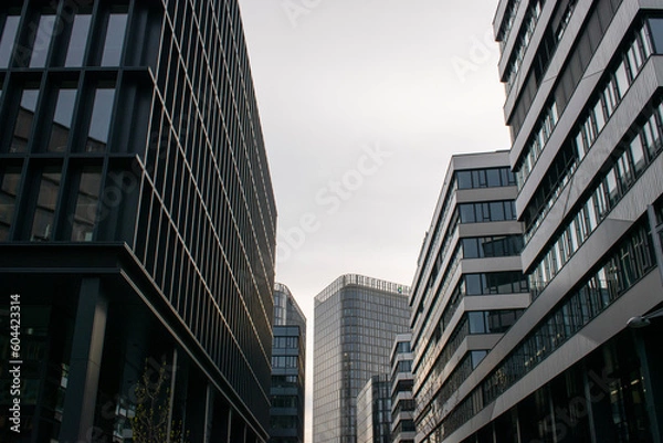 Fototapeta modern composition with glass building