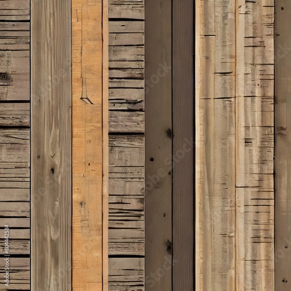 Fototapeta Natural spruce wood texture plank background. wooden texture. Generative AI