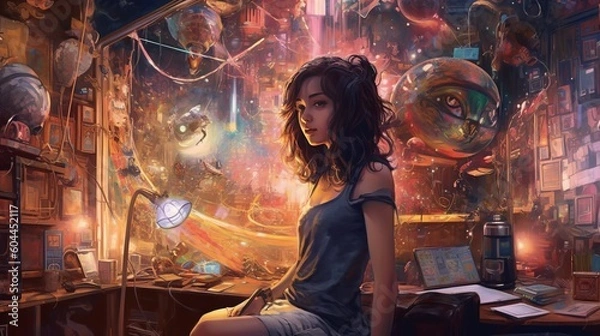 Obraz Future Metaverse Girl