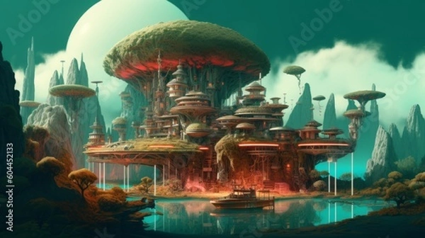 Obraz Metaverse City Skylines