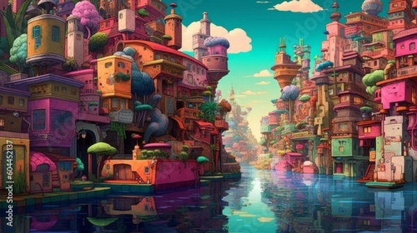 Obraz Metaverse City Skylines