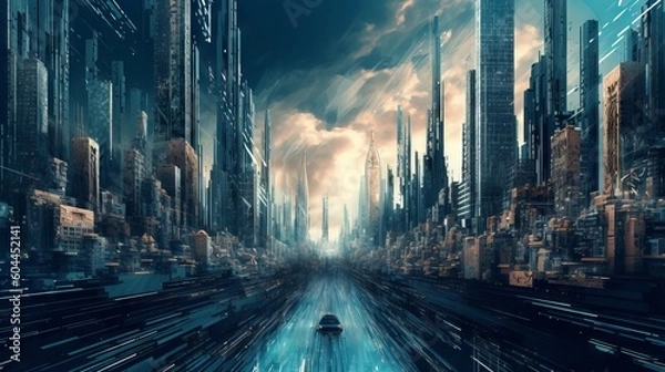 Obraz Metaverse City Skylines