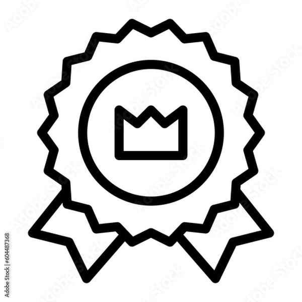 Fototapeta Branding Ribbon Badge Business Startup Simple Line Icon Logo Symbol