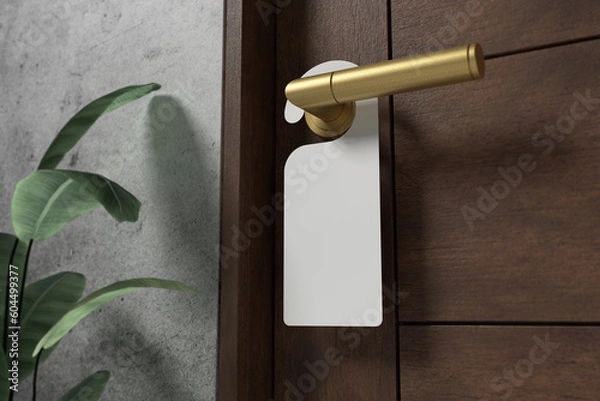 Obraz Blank door Hanger Mockup