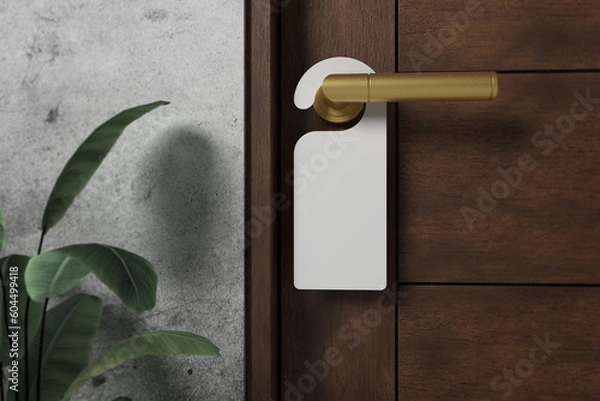 Obraz Blank door Hanger Mockup