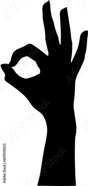 Obraz Silhouette illustration hand vector