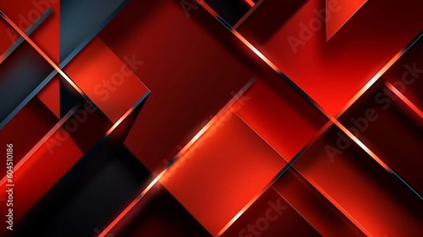Fototapeta Red modern abstract background elegant neon light Generative Ai