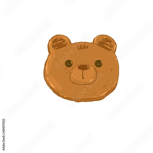 Obraz Illustration teddy bear cartoon Bakery cartoon so cute Png elements for decorating presentation , print card etc.