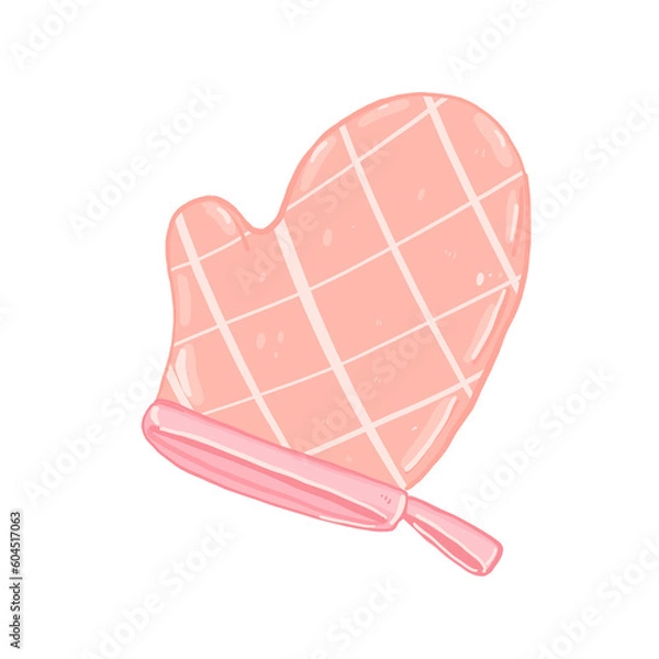 Fototapeta Oven mitt tools Bakery so cute Png elements for decorating presentation , print card etc.