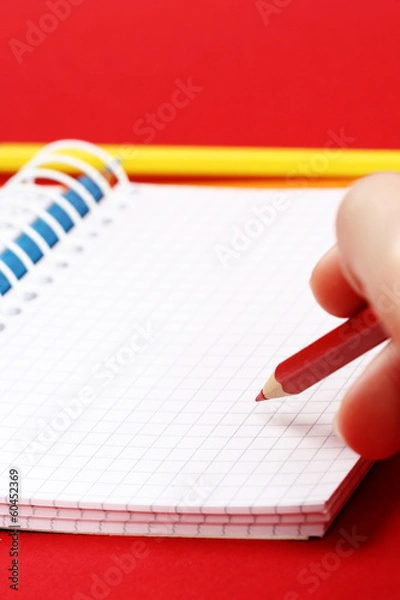 Obraz Pencil and agenda