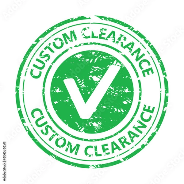 Obraz Custom clearance rubber stamp, mark parcel or wrapper