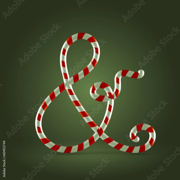 Fototapeta Candy_cane_abc_ampersand