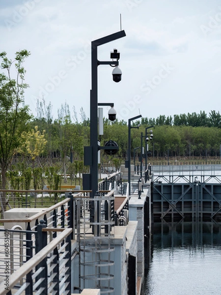 Obraz 100 million pixel high-definition urban buildings and bridges