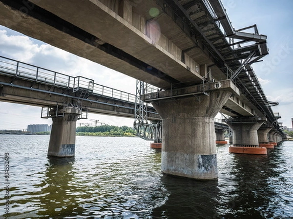 Obraz 100 million pixel high-definition urban buildings and bridges