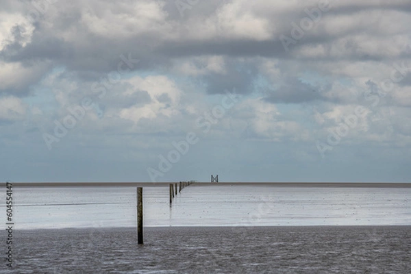 Fototapeta Westerhever in Nordfriesland in the German state of Schleswig-Holstein