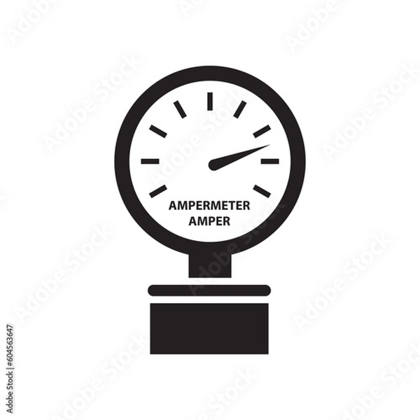 Fototapeta Vector meter icon. Gauge meter sign. Barometer symbol. Circle indicator meter pictogram. Tachometer flat sign design. UX UI icon