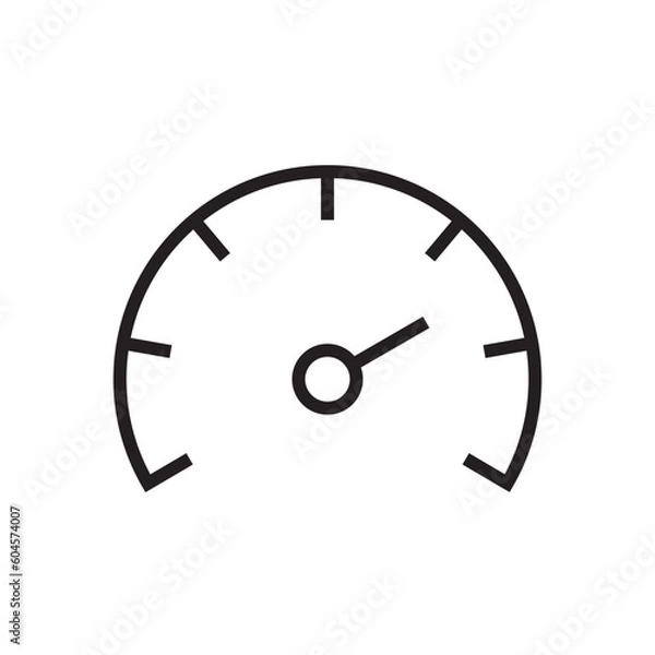 Fototapeta Vector meter flat icon. Gauge vector icon. Speedometer measurement sign. Gauge symbol pictogram. UX UI icon