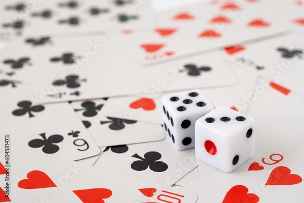 Fototapeta サイコロとトランプ2