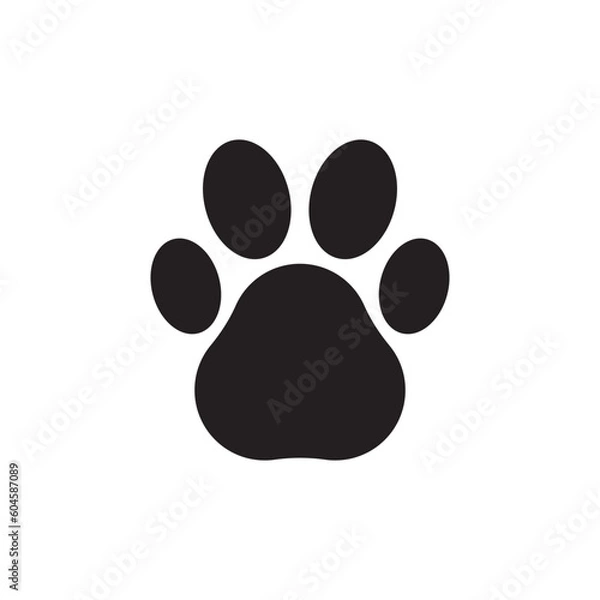 Fototapeta Paw vector icon. Animal paw icon. Dog and cat paw sign. Paw print symbol. Pet concept symbol pictogram. UX UI icon