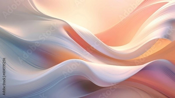 Fototapeta Abstract background with soft pastel waves. Gradient colors. For designing apps or products.
