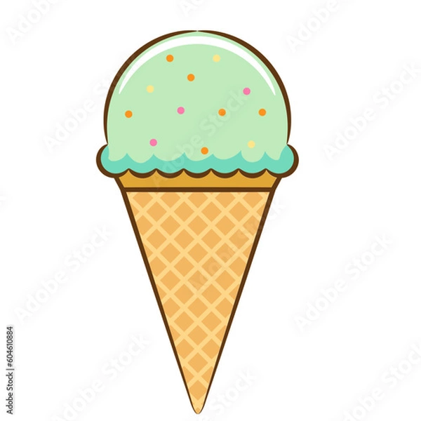Fototapeta ice cream cone vector 