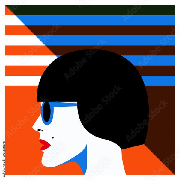 Obraz Beauty girl wearing glasses.