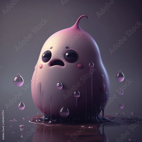 Obraz Traurige Schleimfigut, KI generiertes Bild