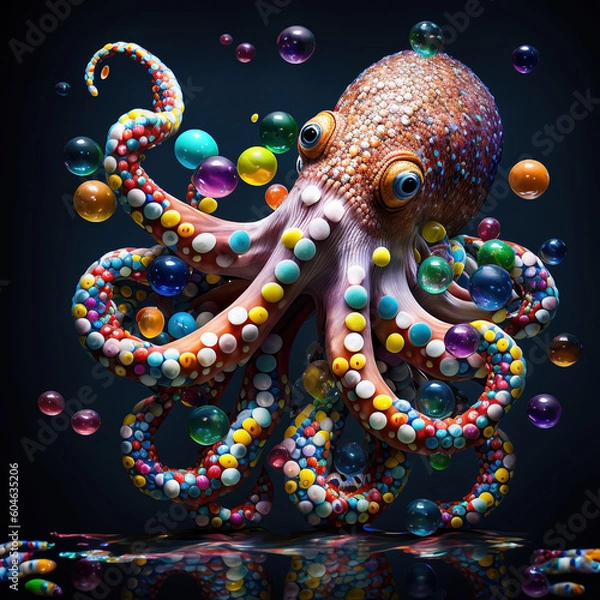 Obraz Der verspielte Octzopus