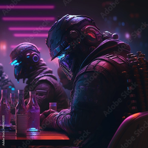 Obraz Cyberpunk, KI generiertes Bild