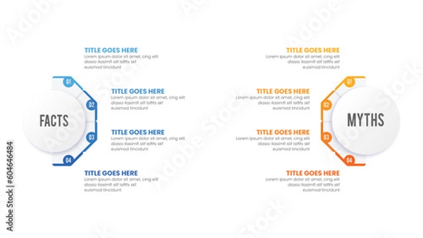 Fototapeta Dos and Don'ts, Comparison Chart Infographic Template Design