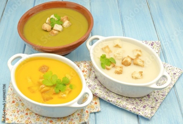 Fototapeta Cremas de verduras