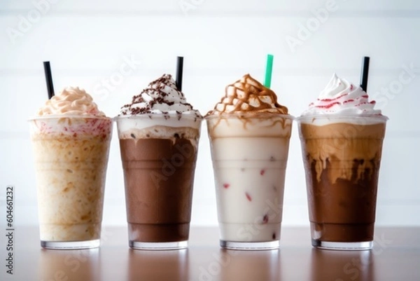 Obraz Generative AI collection a cup frappe Food Photography