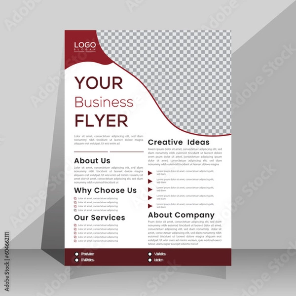 Fototapeta Corporate business A4 flyer template vector design set advertise marketing, promotion, cover page. IT Company, creative Unique Design Create Graphic design layout