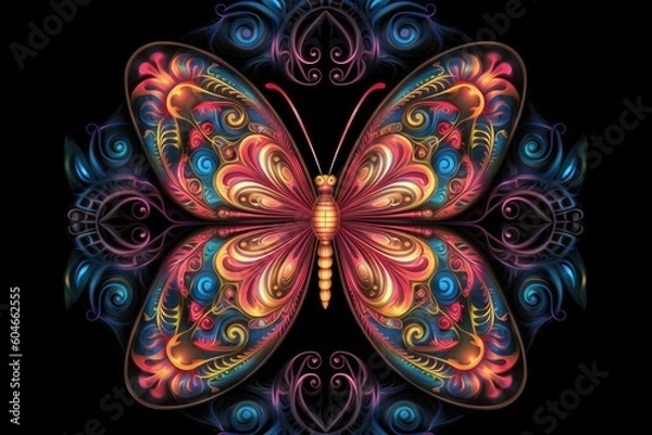 Obraz butterfly mandala Abstract conceptual design