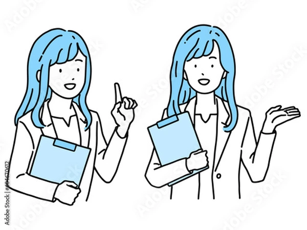 Obraz 案内をするビジネパーソン（女性）