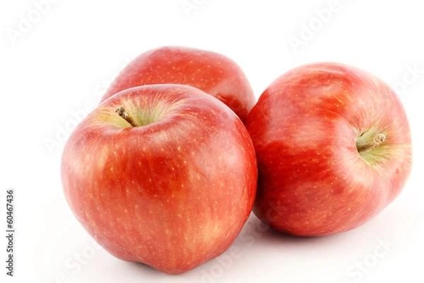Obraz Red apples on white background