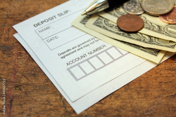 Fototapeta Deposit slip