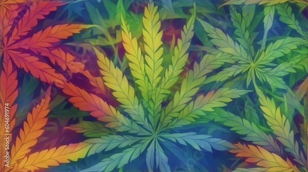 Obraz Cannabis als grafisches Element