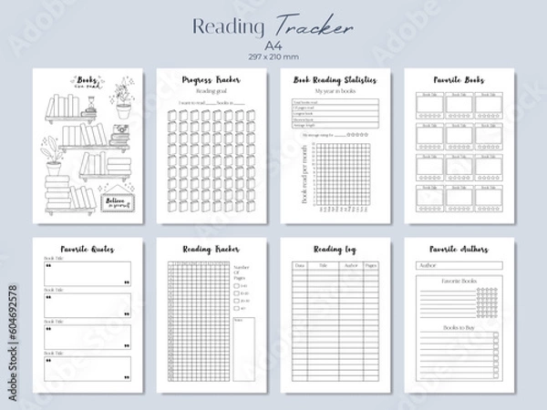 Obraz Reading tracker, vector illustration