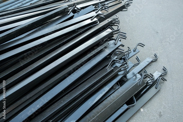 Fototapeta New disassembled metal modular scaffolding