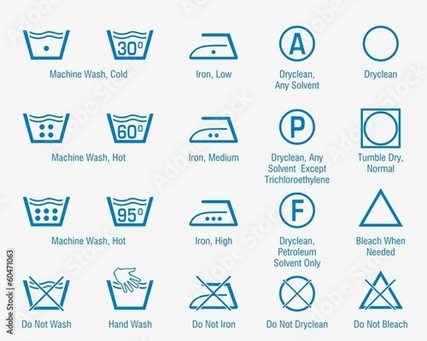 Obraz Laundry blue symbols
