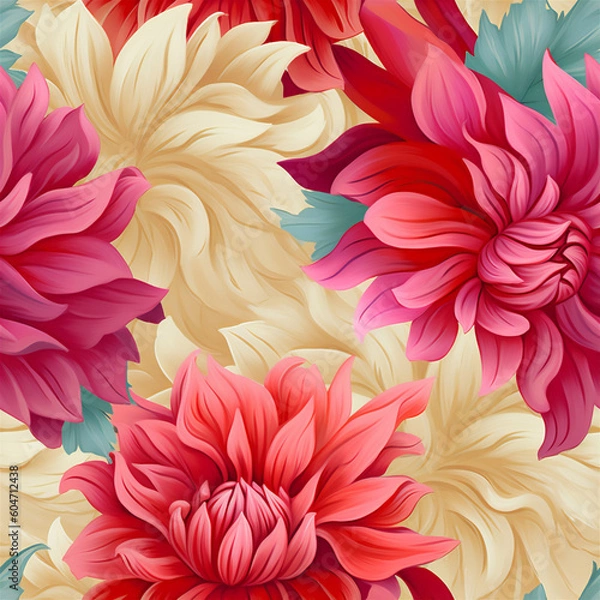 Obraz red dahlia flower